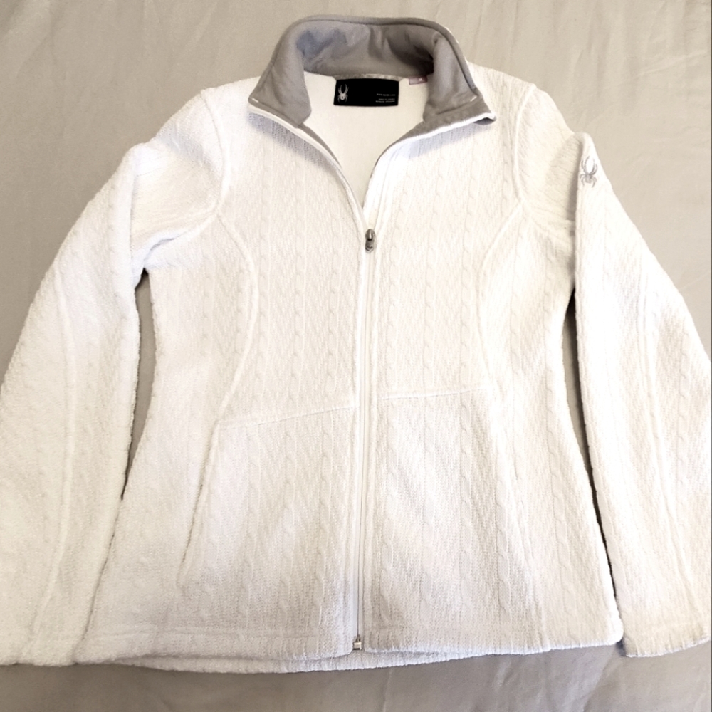 Spyder Major Cable Core Sweater White Medium like new condition